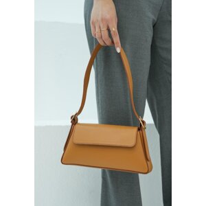 Madamra Caramel Women's Simple Design Covered Shoulder Bag