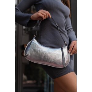 Madamra Women's Silver Shoulder Bag