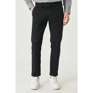 ALTINYILDIZ CLASSICS Men's Black Comfort Fit 360 Degree Stretch All-Directional Side Pocket Trousers.