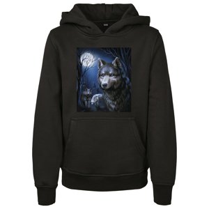 Children's wolf with hood black