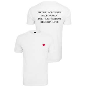 Women's T-shirt with a heart in white