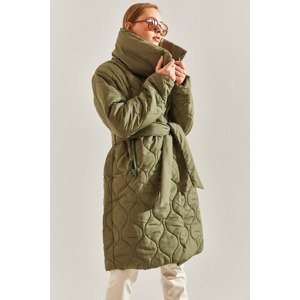 Bianco Lucci Women's Metal Button Quilted Oversize Puffer Coat