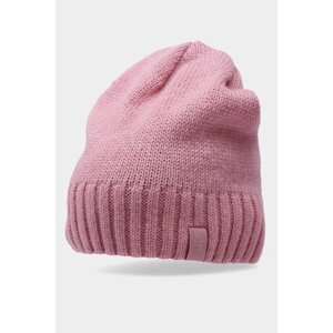 Women's winter hat with 4F wool pink