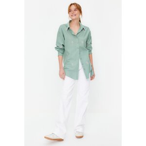 Trendyol Khaki Embroidered Woven Shirt