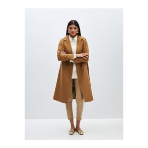 LC Waikiki Women's Jacket Collar Plain Stash Coat