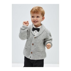 LC Waikiki Shawl Collar Basic Baby Boy Knitwear Cardigan