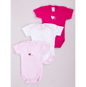 Yoclub Kids's Bodysuits With Hearts 3-Pack BOD-0503G-A23K