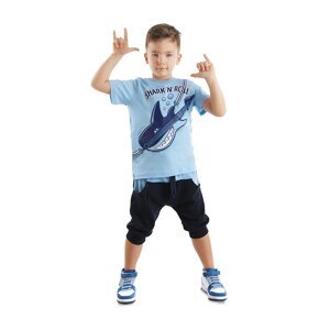 Denokids Shark'n Roll Boys T-shirt Capri Shorts Set