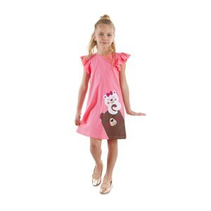 Denokids Teddy Bear Girls Pink Dress