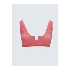 LC Waikiki Women's Plain Bikini Top with Removable Pads