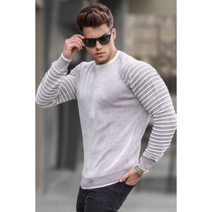 Madmext Bone Crew Neck Knitwear Sweater 5766