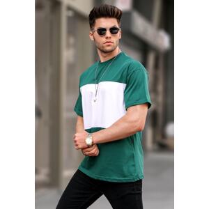 Madmext Green Over Fit Embroidered T-Shirt 5886