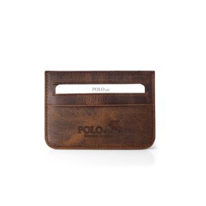 Polo Air In Genuine Leather Brown Credit Card Holder Box