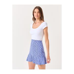 Jimmy Key Cobalt Straight Cut Knitted Skirt