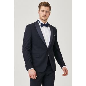 ALTINYILDIZ CLASSICS Men's Navy Blue Slim Fit Slim Fit Patterned Tuxedo Tuxedo