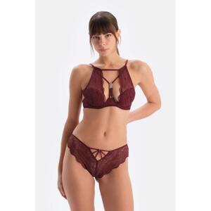 Dagi Burgundy Lace Underwire Bra