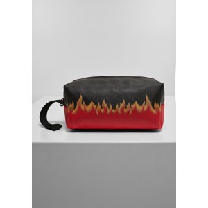 Cosmetic Case Flame Print Black/Red