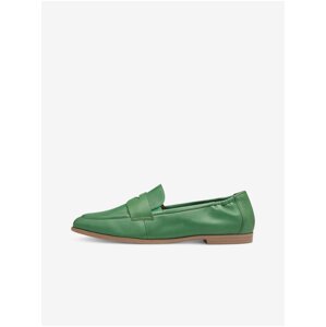 Tamaris women's green leather loafers - Women