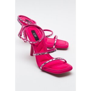 LuviShoes ANJE Women's Fuchsia Heeled Shoes