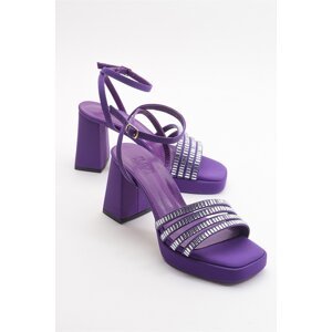 LuviShoes Nove Purple Women's Heeled Shoes