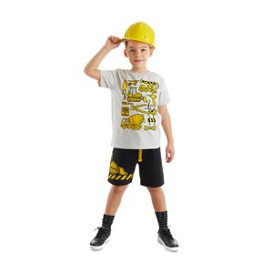 Mushi Construction Tools Boys T-shirt Shorts Set