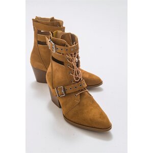LuviShoes 1717 Camel Women's Suede Boots