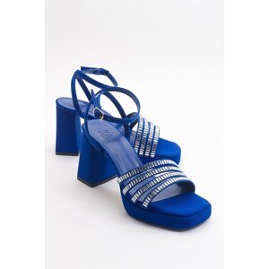 LuviShoes Nove Sax Blue Women's Heeled Shoes