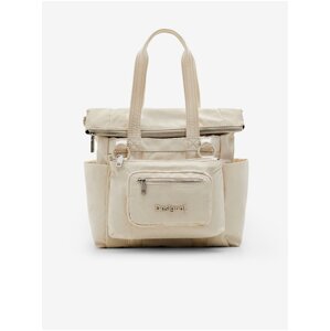 Women's Cream Handbag/Backpack Desigual Basic Modular Voyager Mini - Women