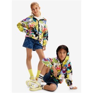 Desigual Carey Yellow Kids Patterned Zip-Up Hoodie - Girls