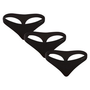 3PACK Womens Thongs Calvin Klein black