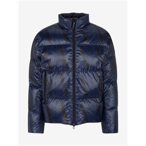 Dark Blue Men's Patterned Quilted Jacket Armani Exchange Giacca - Men's