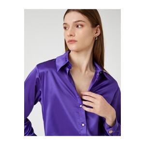 Koton Satin Shirt Long Sleeved With Buttons