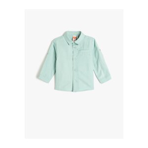 Koton Shirt Cotton Long Sleeve Pocket Detailed