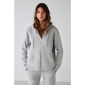 Carlota Women's Relaxed Fit Hooded Zippered Grimelange Sweatshir