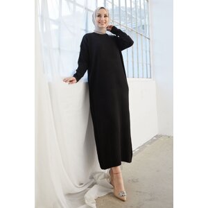 InStyle Arissa Turtleneck Long Knitwear Dress - Black