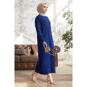 InStyle Arissa Turtleneck Long Knitwear Dress - Dark Navy Blue