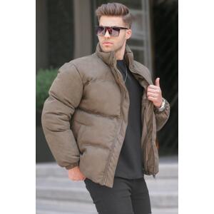 Madmext Men's Khaki Nubuck Down Coat 6802