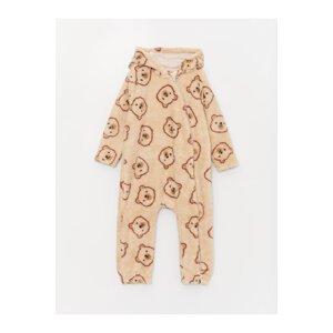 LC Waikiki Hooded Long Sleeve Baby Boy Plush Jumpsuit