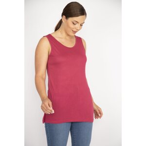 Şans Women's Plus Size Fujia Crew Neck Tank Top