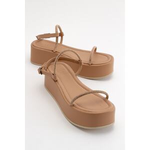 LuviShoes Ekos Women's Beige Sandals