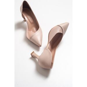 LuviShoes 353 Nude Skin Heels Women's Shoes