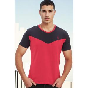 T8591 DEWBERRY MENS T-SHIRT-DARK BURGUNDY