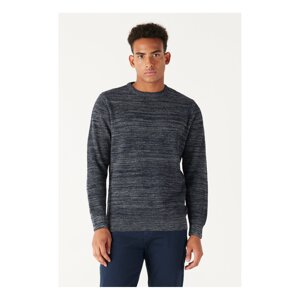 Altinyildiz Classics Crew Neck Men's Standard Navy Blue - Gray Sweater