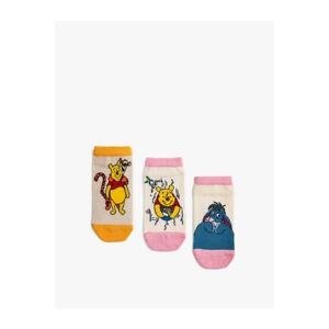 Koton 3-Piece Winnie The Pooh Printed Socks Set Licensed