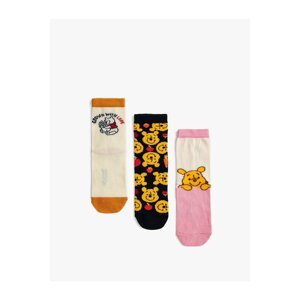 Koton 3-Piece Winnie The Pooh Printed Socks Set Licensed
