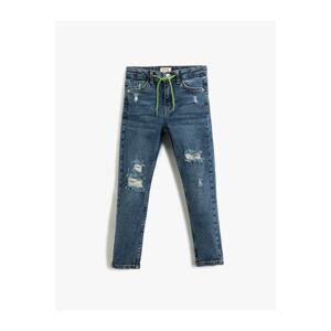 Koton Tie Waist Worn Out Jeans with Skinny Legs - Skinny Jeans