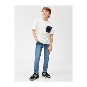 Koton Jeans with Cotton Pockets - Slim Jeans with Adjustable Elastic Waist