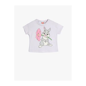 Koton Bambi T-Shirt Thumper Rabbit Printed Short Sleeve Crew Neck