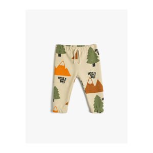 Koton Jogger Sweatpants Nature Theme with Tie Waist Sharding