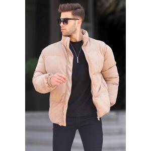 Madmext Camel Nubuck Men's Puffer Jacket 6802